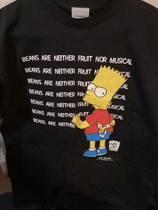 VINTAGE 1998 BART SIMPSON CHALKBOARD BLACK TSHIRT SIZE XL ADULT UNWORN - Picture 1 of 5