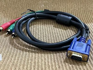 PTC Premium VGA to 3-RCA RGB Component Video Cable For TV Monitor Projector 1.5M - Picture 1 of 2