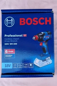 (SEALED) Bosch 18V Professional Impact Driver/Wrench - GDX 18V-200 bb, Skin only - Picture 1 of 11