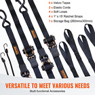 Tie Down Straps With Hooks On Both Ends Flat Adjustable Straps Heavy Duty Ratche