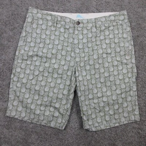 Tommy Bahama Shorts Mens 35 Green Geometric Pineapple Stretch Beach Tropical - Picture 1 of 9
