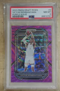 2023-24 Panini Purple Wave Prizm DP #2 Victor Wembanyama RC Rookie PSA 8 NM-MT - Picture 1 of 6