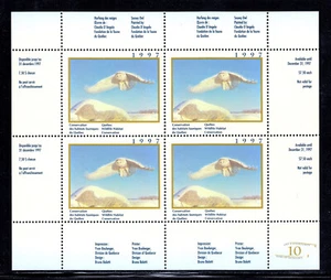 CANADÁ — VAN DAM QW10a — 1997 QUEBEC CONSERVACIÓN BÚHO HOJA/4 — MNH — UN $100 - Imagen 1 de 1