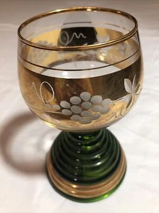 Vintage German Ein Prosit Der Gemuetlichkeit Glass Goblet Music Box Oktoberfest - Picture 1 of 12
