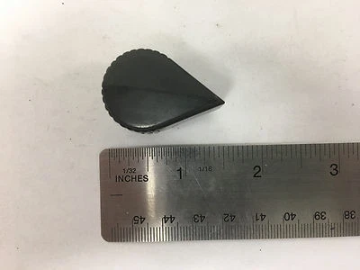 Vintage Large Black Bakelite Skirted Pointer Knob  - Image 1 of 4