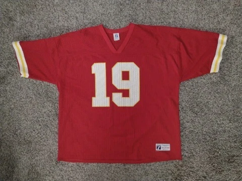 Vintage Kansas City Chiefs Joe Montana Logo 7 Football Jersey, Size XX (54-56) Cover