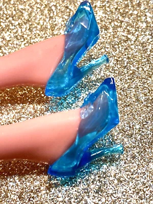 Barbie Azul Translúcido Princesa Cristal Zapatillas Zapatos Mattel ~ Envío Rápido ❄️ Foto 1 de 3