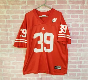 ๐ฅ Wisconsin Badgers Football Jersey Adidas #39 Red Men's XL - Picture 1 of 6