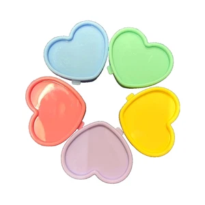 5 Pieces Love Shape Plastic Small Mini Food Storage Container Box Multi Purpose - Picture 1 of 12
