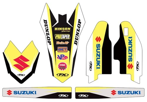 Kit de molduras adhesivas Effex de fábrica 19-50430 para Suzuki RMZ450 08-17 Foto 1 de 1