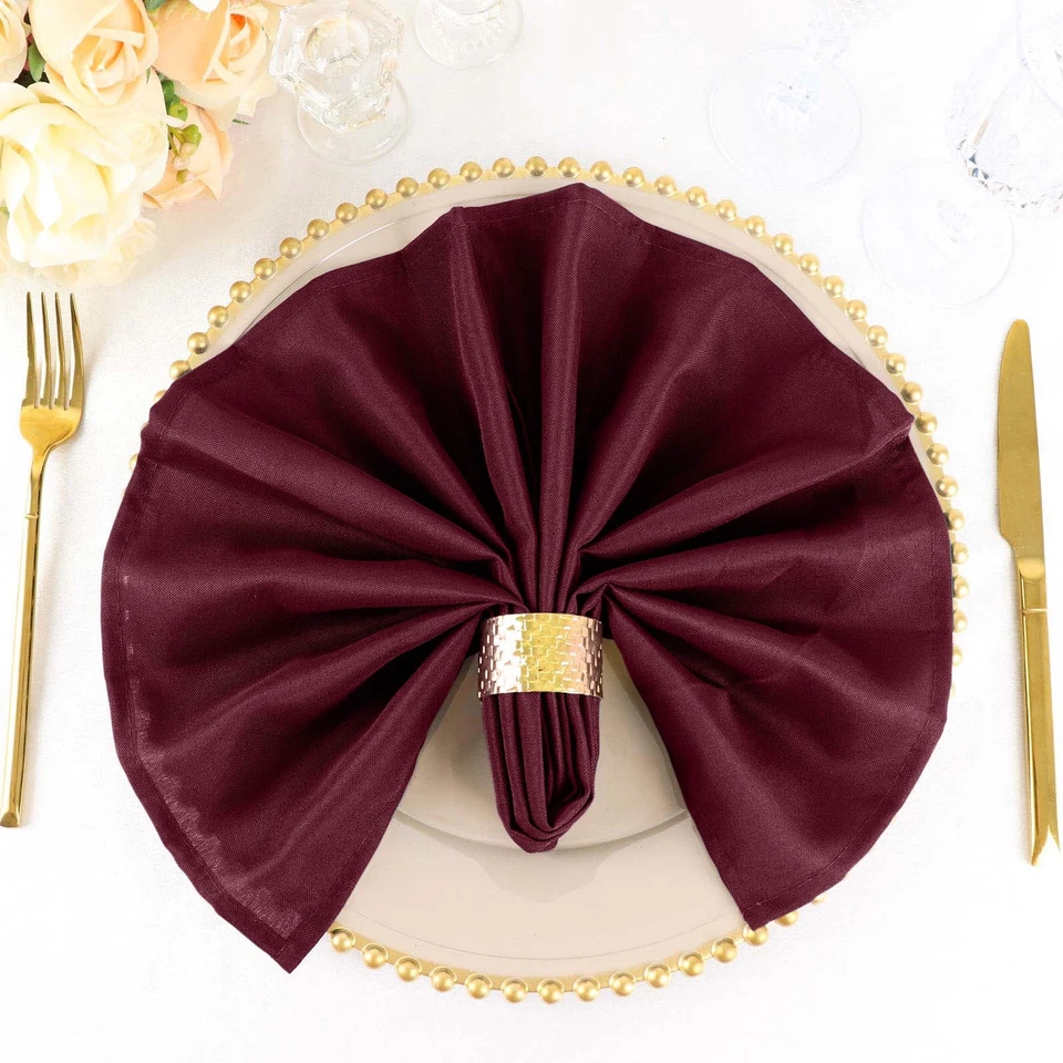 100 Polyester 20x20" Wedding NAPKINS Party Table Linens Catering Supplies SALE - Image 1 of 1