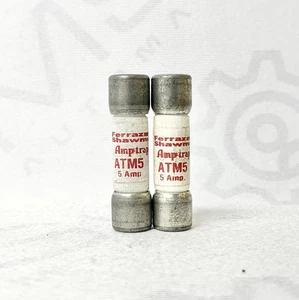 Ferraz Shawmut ATM5 Fast Acting Fuse 5A 600V (Lot Of 2) - Picture 1 of 5