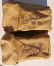 US WWII AAF PILOTS AND AIRCREW KHAKI COTTON 1ST AID KITS