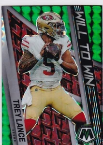 2022 Panini Mosaic Will to Win Trey Lance 49ers #WW-11 Green Mosaic Prizm - Picture 1 of 1