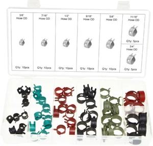 Swordfish 32400-60pc Fuel Line Constant Tension Band Light Hose Clamp Assortment - Bild 1 von 5