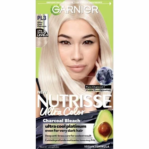 Garnier Hair Color Nutrisse Ultra Color Nourishing Crème, PL3 Charcoal Bleach - Picture 1 of 9