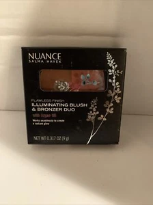 Nuance Salma Hayek Illuminate Blush & Bronzer Duo Coral Glow 555 - Picture 1 of 3