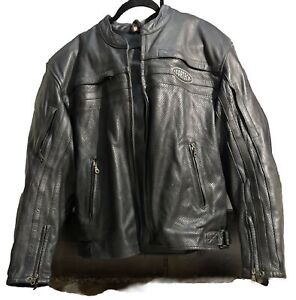 Cortech 100% Genuine Leather Vintage Armored Motorcycle Jacket MENS XXL