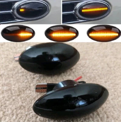 R52 MINI Cooper S JCW LED Dynamic Sequential Flowing Indicators Repeaters Black - Image 1 of 3