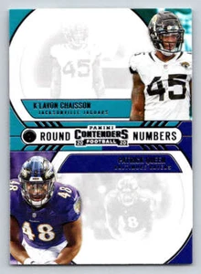 2020 Contenders Round Numbers #15 K'Lavon Chaisson/Patrick Queen (ref 193455) - Picture 1 of 2