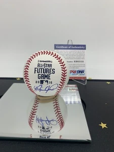 Andrew Benintendi firmado OMLB autógrafo Red Sox béisbol automático 2016 futuros raro - Imagen 1 de 3
