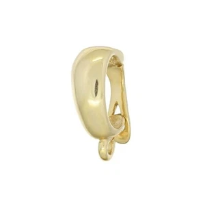 Gold Plated Sterling Silver Pearl Enhancer Charm Pendant Bail Connector #97803 - Picture 1 of 2