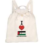'I Love Western Sahara' Canvas Rucksack / Backpack (Rk00020304)