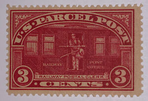 Travelstamps: 1912-13 U.S. STAMP PARCEL POST Q3 Railway Clerk 3cent MNH OG