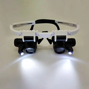 Eyeglass Bracket LED Headband Magnifier | Head-Mounted Reading Magnifying Glass - Picture 1 of 8