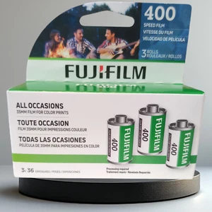 New FujiFilm Fuji 400 Color Negative Film 35mm Roll Film 36 Exposures 3-Pack - Picture 1 of 2