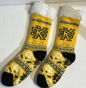 Kennesaw State University Owls KSU Adult Novelty Socks -Fuzzy Lined NWOT - Picture 1 of 2