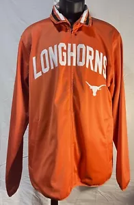 Giacca uomo Texas UT Longhorns full zip finto collo twill cucito logo giacca grande - Foto 1 di 8