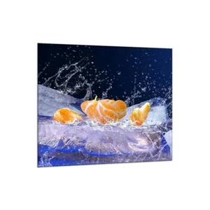 Küchenrückwand Glas 65x60 Spritzschutz Herd Spüle Fliesenschutz Küche Obst Blau - Bild 1 von 2
