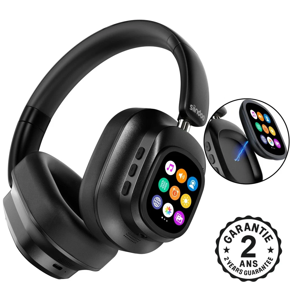 Ecouteur Bluetooth Casque Audio Sans Fil Ecran Tactile Magnétique 5.3 Sup. Bruit - Photo 1/4