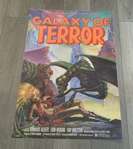 Vintage 1981 Galaxy Of Terror Original Movie Poster 27x39" - Bild 1 von 8