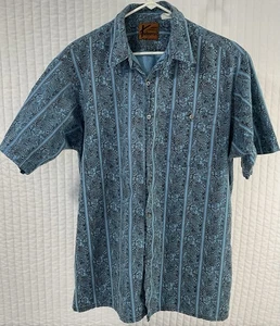 VINTAGE Paisley Evolving Traditions by Manhattan Blue  Button Shirt  Men’s XL - Picture 1 of 5