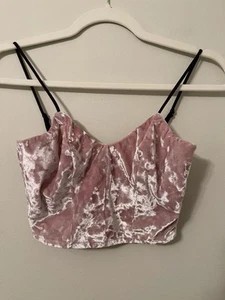 Cosabella Pink Velvet Cami Bralette Small S NEW NWT - Picture 1 of 6
