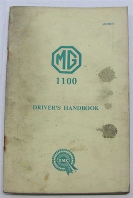 MG 1100 Car Owners Handbook Jan 1963 #AKD3287B - Image 1 of 3