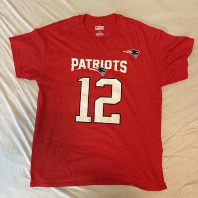 Camiseta de fútbol estilo camiseta de los England Patriots Tom Brady grande para hombre Foto 1 de 4
