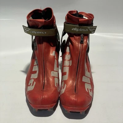 Botas de esquí Alpina EU 46 Touring 2003 Cross Country Nordic NNN rojas defectos en fotos Foto 1 de 4