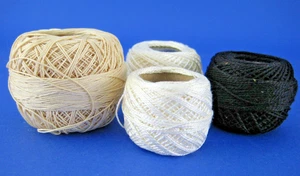 DMC Embroidery Thread 4 Balls Cotton Perle 5 White Ecru Black Off White France - Picture 1 of 4