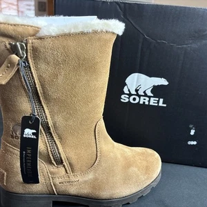 Sorel Emelie Fold-Over Boot Youth 4 wasserdicht Sherpa gefüttert NUR DER RICHTIGE STIEFEL - Bild 1 von 5