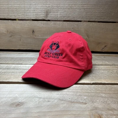 Gorra deportiva Wolf Creek Golf Club Las Vegas NV roja con tirantes Foto 1 de 4