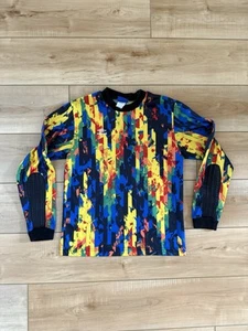 Vintage 80/90's UMBRO Goalkeeper Soccer Jersey Geometric Abstract Padded Sz Y L - Picture 1 of 15