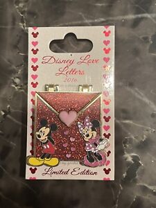 Disney Love Letters of the Month Mickey/Minnie Pin 2016 LE 3000