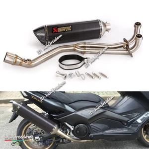 Slip On For Yamaha TMAX 530 500 2008-2016 Full Exhaust Header Pipe 570mm Muffler - Bild 1 von 12