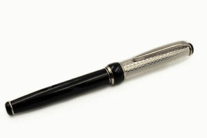 Roma 925 Silver & Black Fountain Pen Black Cartridge Pelikan Type M Nib