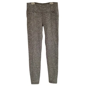 Leggings donna Athleta spina di pesce metro vita alta grigio medio tasche - Foto 1 di 8
