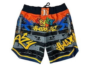 Crazy Handles Kids Youth Athletic Shorts Size M Colorful Graffiti Print Artsy - Picture 1 of 7