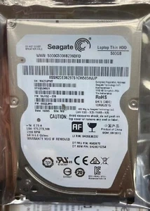 Seagate 2.5” Hard Disks 500GB 7200Rpm Sata 6gb/s 32MB Cache Refurbished Tested - Afbeelding 1 van 3